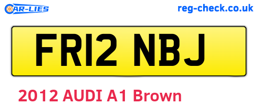 FR12NBJ are the vehicle registration plates.
