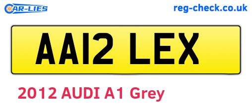 AA12LEX are the vehicle registration plates.