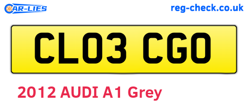 CL03CGO are the vehicle registration plates.