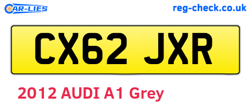 CX62JXR are the vehicle registration plates.