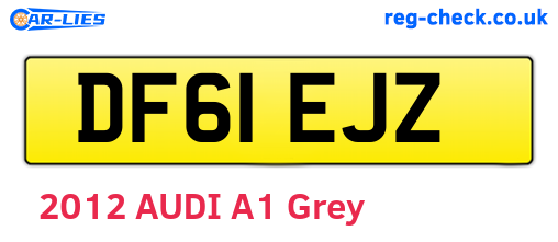 DF61EJZ are the vehicle registration plates.
