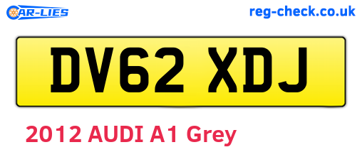 DV62XDJ are the vehicle registration plates.
