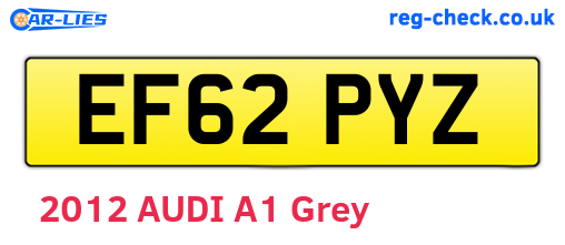 EF62PYZ are the vehicle registration plates.