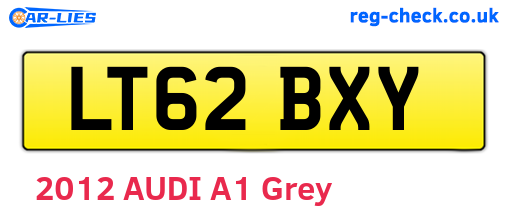 LT62BXY are the vehicle registration plates.