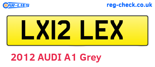 LX12LEX are the vehicle registration plates.