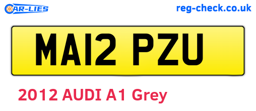 MA12PZU are the vehicle registration plates.