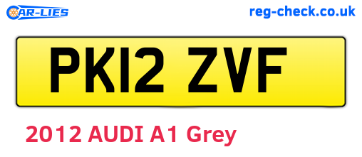 PK12ZVF are the vehicle registration plates.