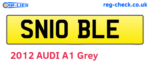SN10BLE are the vehicle registration plates.