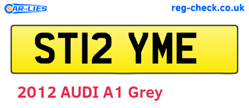 ST12YME are the vehicle registration plates.