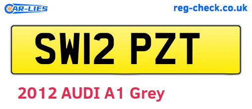 SW12PZT are the vehicle registration plates.