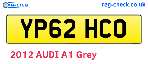 YP62HCO are the vehicle registration plates.