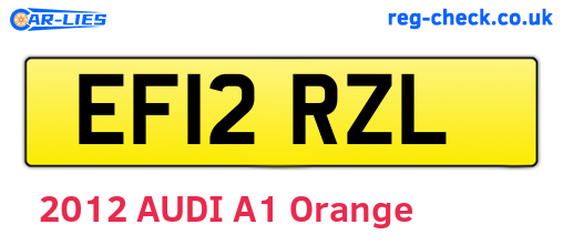 EF12RZL are the vehicle registration plates.