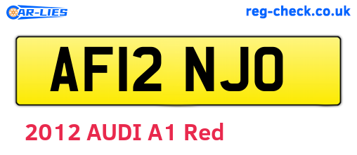 AF12NJO are the vehicle registration plates.