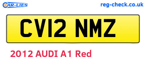 CV12NMZ are the vehicle registration plates.