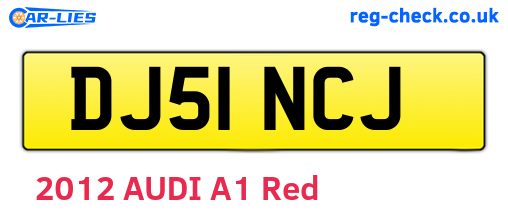DJ51NCJ are the vehicle registration plates.