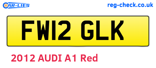 FW12GLK are the vehicle registration plates.