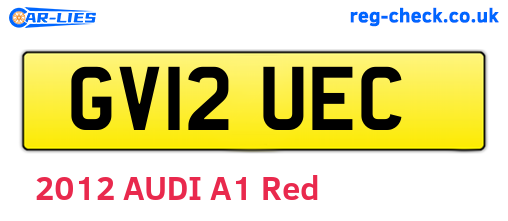 GV12UEC are the vehicle registration plates.