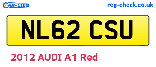 NL62CSU are the vehicle registration plates.