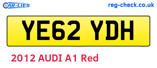 YE62YDH are the vehicle registration plates.