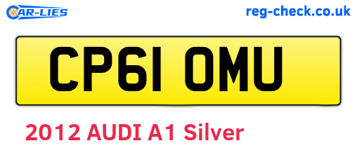 CP61OMU are the vehicle registration plates.