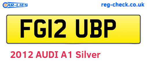 FG12UBP are the vehicle registration plates.