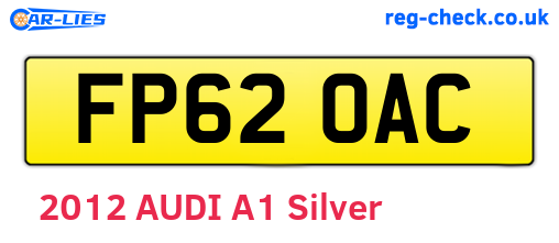 FP62OAC are the vehicle registration plates.