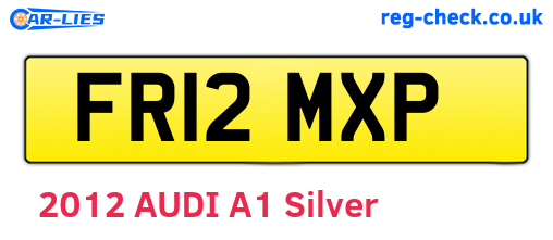 FR12MXP are the vehicle registration plates.