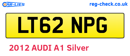 LT62NPG are the vehicle registration plates.
