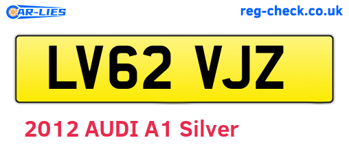 LV62VJZ are the vehicle registration plates.