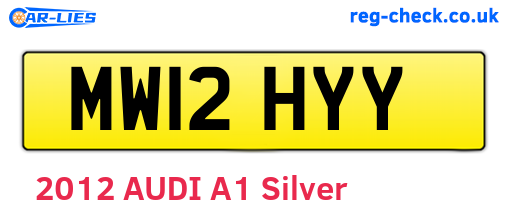 MW12HYY are the vehicle registration plates.
