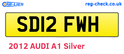SD12FWH are the vehicle registration plates.