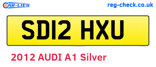 SD12HXU are the vehicle registration plates.