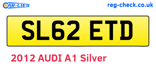 SL62ETD are the vehicle registration plates.