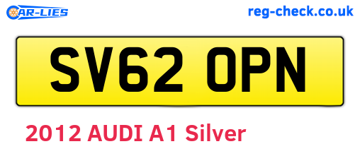 SV62OPN are the vehicle registration plates.