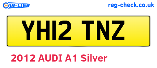 YH12TNZ are the vehicle registration plates.