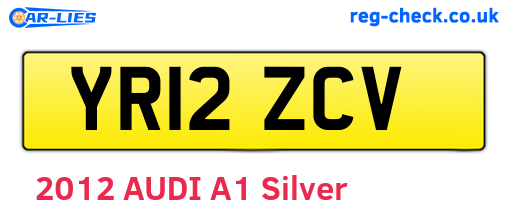 YR12ZCV are the vehicle registration plates.