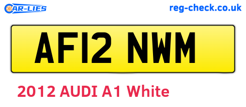 AF12NWM are the vehicle registration plates.