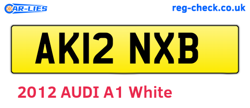 AK12NXB are the vehicle registration plates.