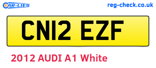 CN12EZF are the vehicle registration plates.
