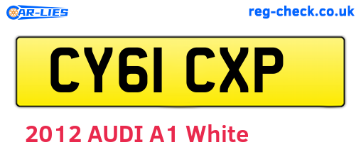 CY61CXP are the vehicle registration plates.