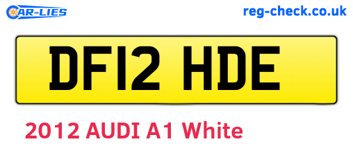 DF12HDE are the vehicle registration plates.