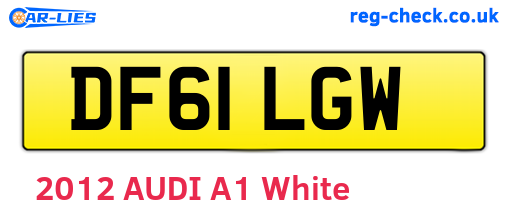 DF61LGW are the vehicle registration plates.