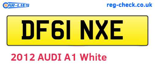 DF61NXE are the vehicle registration plates.