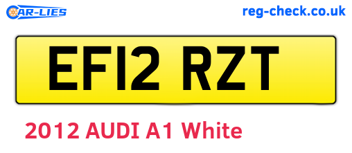 EF12RZT are the vehicle registration plates.