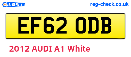 EF62ODB are the vehicle registration plates.