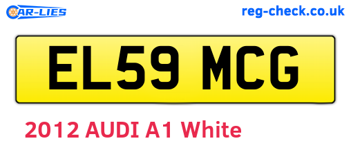 EL59MCG are the vehicle registration plates.