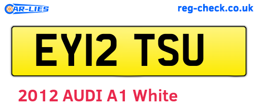 EY12TSU are the vehicle registration plates.