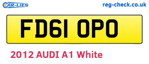 FD61OPO are the vehicle registration plates.