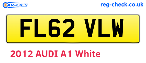 FL62VLW are the vehicle registration plates.