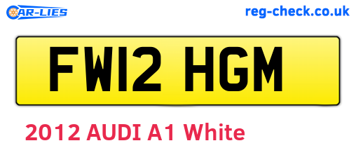 FW12HGM are the vehicle registration plates.